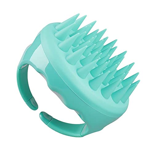 WENGONVILA Hair Scalp Massager Scrub Shampoo Brush Ultra Long Soft Silicone Bristles Exfoliating Ergonomic Scrubber Comb for Dandruff Removal, Improve Hair growth Relax Thick Curly Hair (multi)