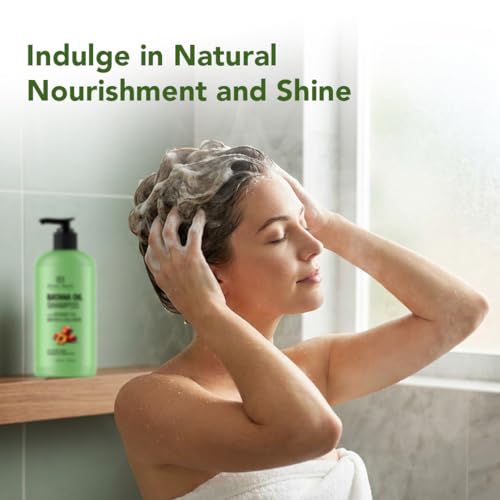 Image of Botanic Hearth Batana Oil Shampoo for Hair Growth & Thickness 16 Fl Oz | Biotin Shampoo | Clarifying for Oily Scalp & Dry Ends | Hydrating for Dry, Frizzy & Curly Hair | Men & Women