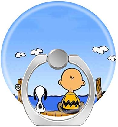 Smart Phone Stand Ring Holder Universal 360 Degree Rotating Finger Grip Kickstand for All Cell Phones Tablets-Generic Cute Cartoon Peanuts Snoopy Non