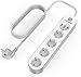TAOCOCO Regleta inteligente, Smart Power Strip con 4 zócalos y 3 USB, Admite control por voz/Control remoto/Temporizador para la aplicación/Compatible con Alexa Google Home e IFTTT Multiplex Smart