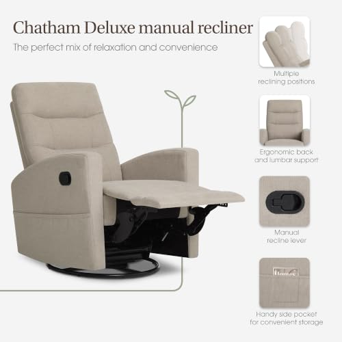 Image of Dream On Me Chatham Deluxe Nursery Glider Recliner, Amazon Exclusive, Warm Sand