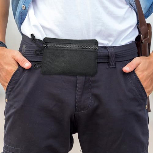 Image of HXOUSE Small Small EDC Pocket Pouch - EDC Organizer Pouch with 4 Pockets for Men, Mini Pocket Tool Pouch for Knife /Flashlight /Tactical Pen - Men's Mini Tool Pouch for Daily Carry