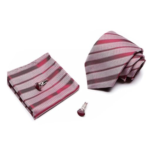 Set de corbata para hombre con pañuelo y gemelos