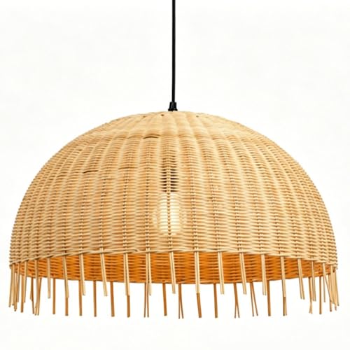 Suspension en rotin de style wabi-sabi japonais haut de gamme