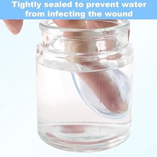 4pcs Protège-Doigts Imperméables, Réutilisables en Silicone Protège-Doigts avec Bandage d'Allaitement pour Douche Natation Pédicure Manucure Trempage des Ongles et Protection des Plaies