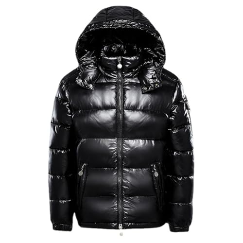 Elegante piumino invernale con dettagli pratici tra cui cappuccio regolabile, tasche con cerniera e cerniere premium per mantenerti caldo e antivento