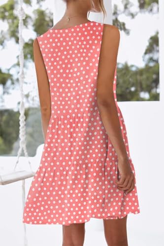 Image of nclook Women's Summer Casual Dress Sweet Cute V Neck Sleeveless Mini Dresses with Pockets