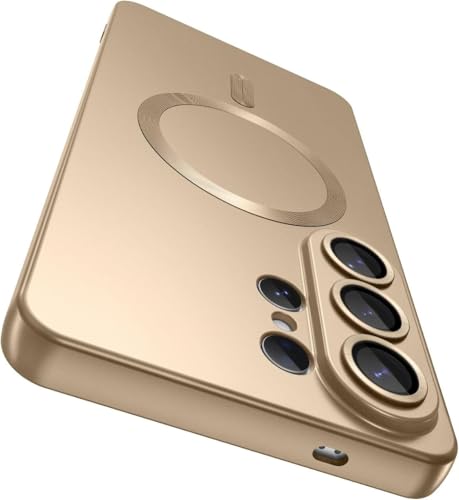 Image of DIZORO Compatible with Samsung S26 Ultra Case, Compatible with MagSafe, Matte Luxury Metallic Luster Flexible TPU Wireless Charging Shockproof Case with Lens Camera Protector Back Cover (Desert)