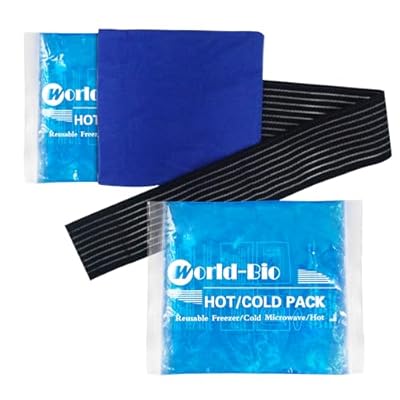 Reusable Gel Ice Packs for Injuries 2 Pack with Wrap, 6.3"x5.1", Hot Cold Soft Flexible Ice Freezer Pack, Cold Compress Therapy for Pain Relief, Surgery Recovery, Knee, Wrist, Ankle, Foot, Elbow, Shin