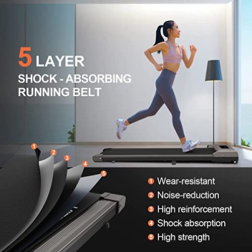 Image of Under Desk Treadmill,Desk Treadmill,Walking Pad Treadmill Under Desk,Walking Pad,2 in 1 Ultra Slim Portable Walking Pad Treadmill, Remote Control and LED Display for Office Home Use
