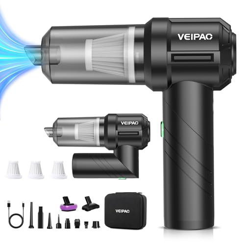 Aspiradora Mano Coche Aspirador Potente: 18KPA Aspiradora Sin Cable - 6000mAh Recargable Aspirador...