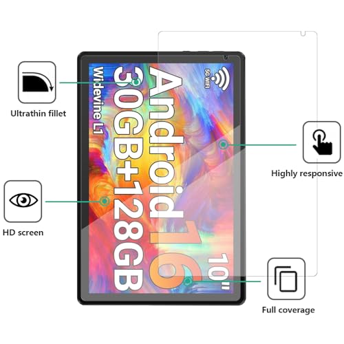 Protector de vidrio templado para tablet 10 pulg 2 pzas miniatura 2