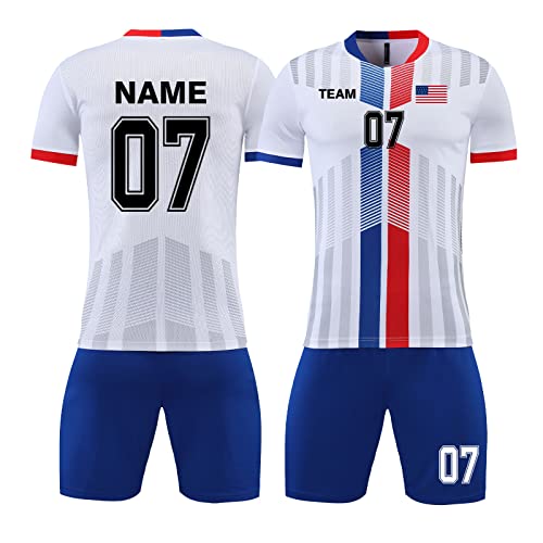 LAIFU Personalized Soccer Jersey Short Kids Adults with Name Number Team and Logo Custom Shirt