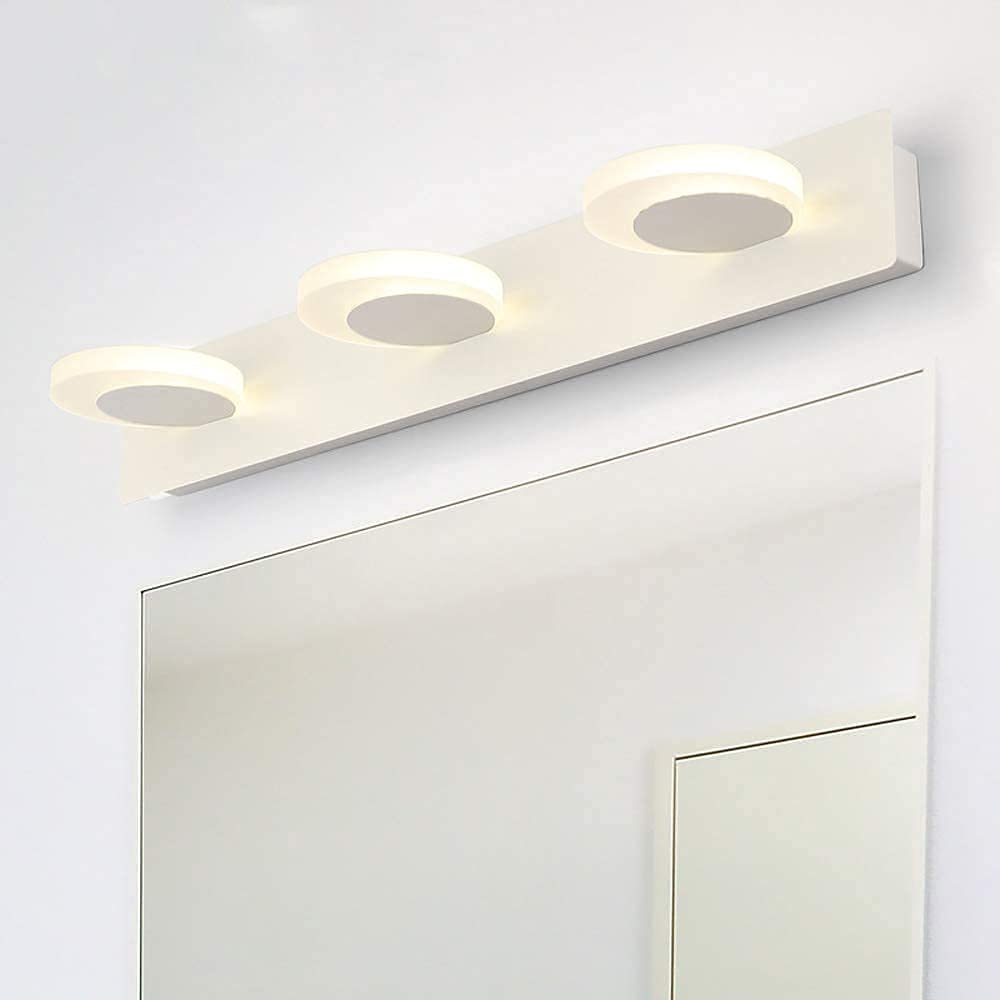 3 Głowice Led Luprzednie Światło Łazienka Lampa Ścienna Makijaż Światła Do Garderoby, Ciepłe Białe