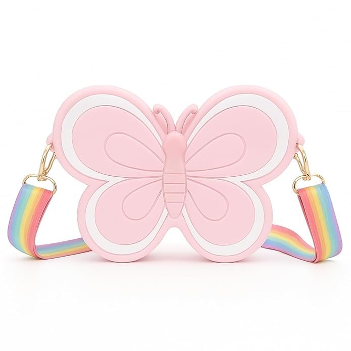 Portable Cute Phone Sling Bag Small Casual Utility Bag Popillon Cartoon Crossbody Purse Mini Mobile Pouch Picnic Bags Kids for School, College and Office, Multicolor-image-6