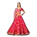 Zeel Clothing Women's Faux Silk Semi stitched Lehenga Choli (ZC7025-Pink-Wedding-Bridal-Lehenga_Pink_Free Size)