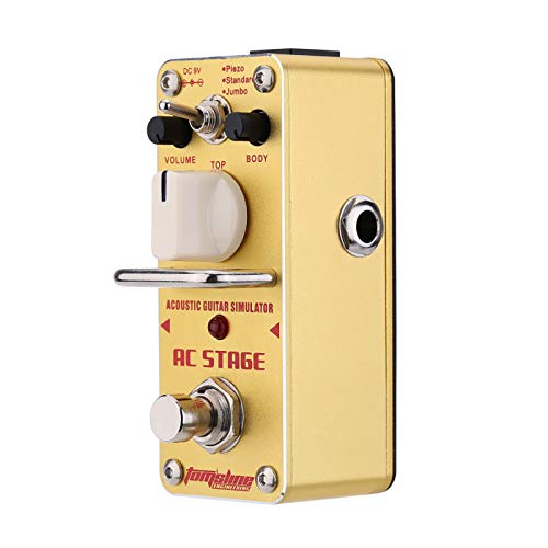 AAS-3 AC Stae Simulador de uitarra acústica Mini Pedal de Efecto de uitarra eléctrica Individual con...