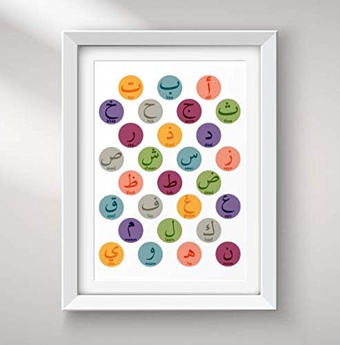 Civilian Publishing Arabic Alphabet Poster for Kids, Fun and Educational Arabic Decor