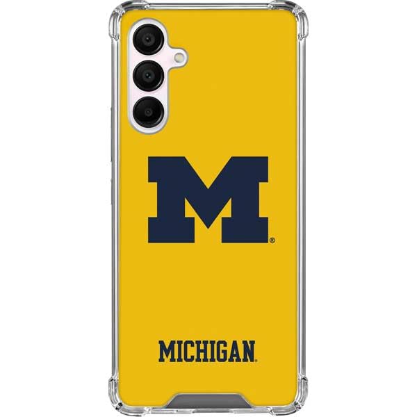 Skinit Clear Phone Case Compatible with Galaxy A16 5G - Officially Licensed University of Michigan M Logo Yellow Design