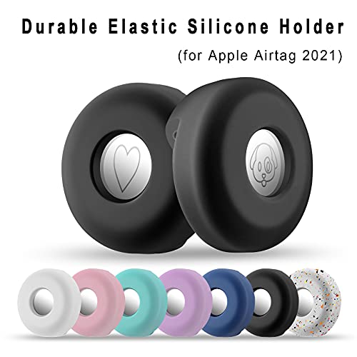 Airtag Holder For Dog Collar, Cibaabo Silicone Air Tag Case Cover Compatible With Apple Airtags For 0.8-1.2Inch Cat Pet Collar Harness Loop #TOP4