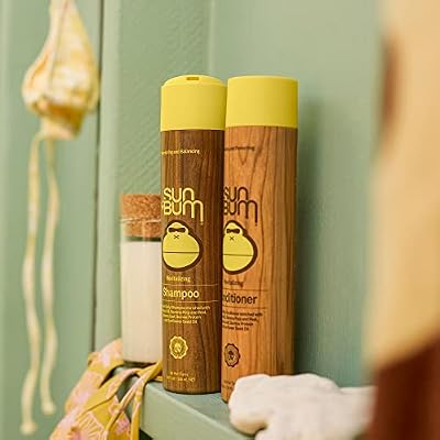Sun Bum Revitalizing Shampoo - Hydrating and Restoring Hair - Gently Clean and Restore - UV Protecting - Vegan - Made Without Parabens - 10 oz