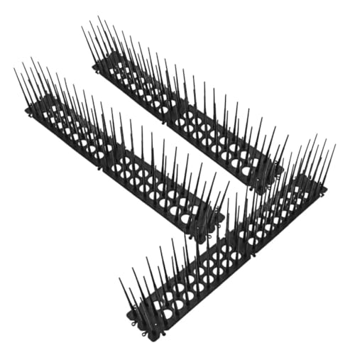 Abaodam 3 Piezas Unidades de Pinchos Plásticos para Exteriores Ahuyentador de Pájaros y Animales Trepadores Resistencia Intemperie Protección para Jardín y Tejados