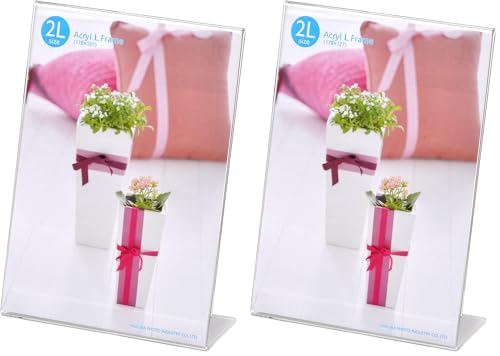 ハクバ HAKUBA フォトフレーム アクリル フレーム 2L サイズ タテ 2L 1面 アクリル FACL-2LT (× 2)