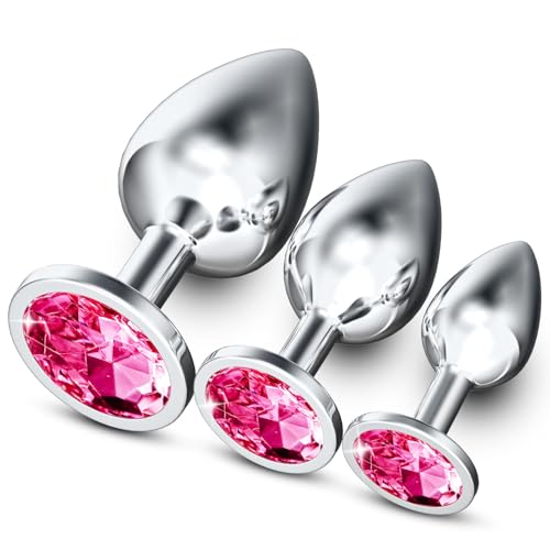 Beginners Three Piece Set Couple Portable Stainless Steel Toys Plug Kit Anales Relaxing Plug Butt Beads for Women Plug Relaxing Tool for Men Women Sunglasses GB01