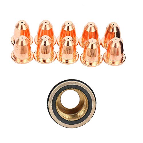Alffun 22Pcs Plasma Electrode Pr0110 Tip 0.8 Pd0116-08 Shield Cup Pc0116 Diffuser Pe0106 Consumables For Trafimet S45 Torch #TOP1