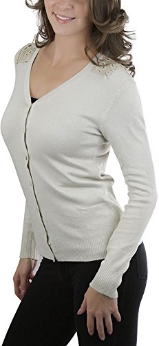 Image of ToBeInStyle Women's Long Sleeve Button Down V-Neck Cardigan