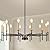 ONESMING Modern Black and Gold Chandelier for Dining Room