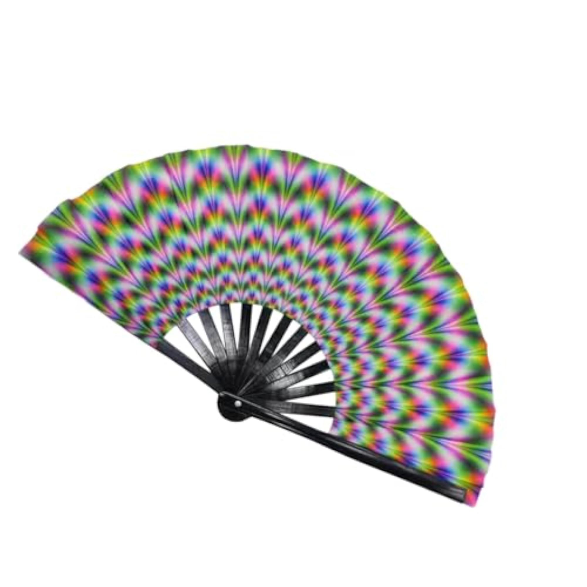 Rave Folding Hand Fan Fluorescent Effects Display