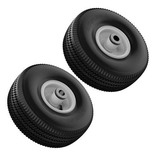 105-3471 Lawn Mower Front Wheel 10″ X 4″ 3/4″ Axel, Compatible with To-ro Mowers, 4.10/3.50-4 Wheel Assembly Tires Replacement for TimeCutter and Exmark Quest Z-Turn Riding Mowers
