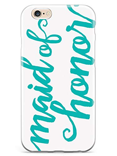 Inspired Cases - 3D Textured Iphone 6/6S Case - Rubber Bumper Cover - Protective Phone Case For Apple Iphone 6/6S - Maid Of Honor - Teal #TOP4