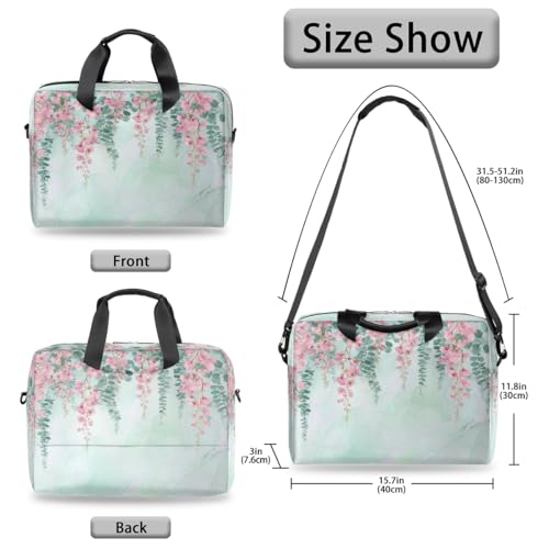 Bolso para laptop 15.6-16 pulg flores rosas miniatura 6