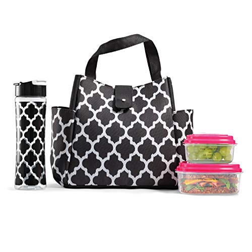 Fit & Fresh Westport Insulated Lunch Bag Kit with Matching Bottle and Containers