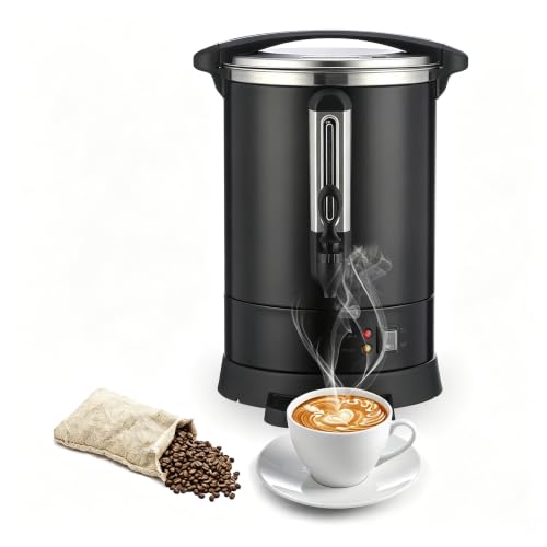 Image of Commercial Coffee Maker, Percolator Coffee Pot, 120-Cup Hot Water Urn | 18L Large Hot Beverage Dispenser, Insulated Stainless Steel Design for Party Buffet Catering