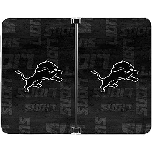 Skinit Tablet Decal Skin Compatible with Surface Duo - Officially Licensed NFL Detroit Lions Black & White Design
