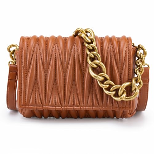 Image of Montana West Quilted Small Shoulder Bag for Women Y2K Trendy Cute Clutch Underarm Purse with 2 Removable Straps