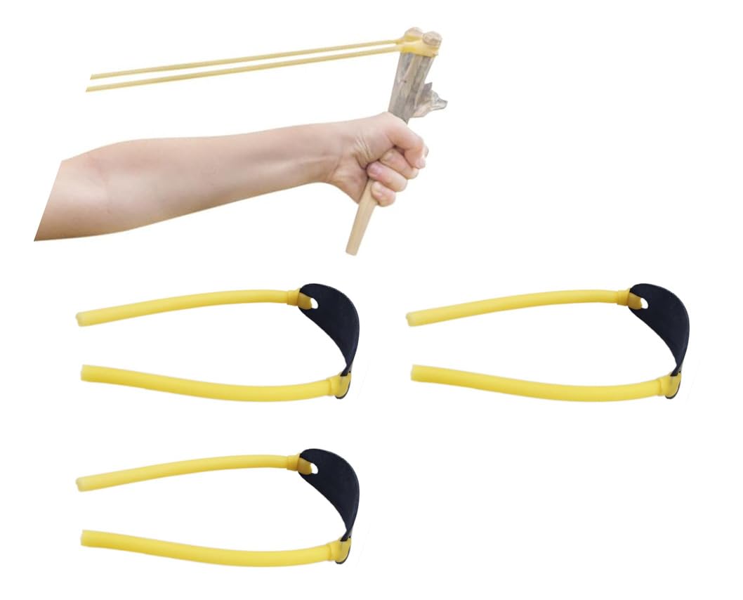 3 Pack Rubber Elastic Band Slingshot Replacement Parts - Suitable For Hunting