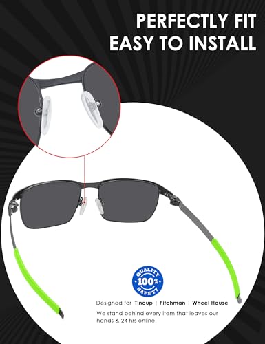 Image of BLAZERBUCK Replacement Earsocks & Nose Pieces for Oakley Tincup Glasses OX3184 OX5099
