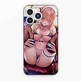 Ecchi Case Hentai Waifu Ahegao Uncensored Phone Case for iPhone 14 13 12 11 Pro Max Anti-Scratch Shock-Resistant Soft Protective TPU Otaku Phone Case