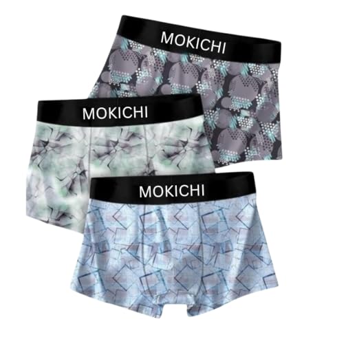Image of Men's Printed Boxer Briefs Pack of 3 | Soft Stretch Trunks Underwear for Men | Breathable, Comfortable,