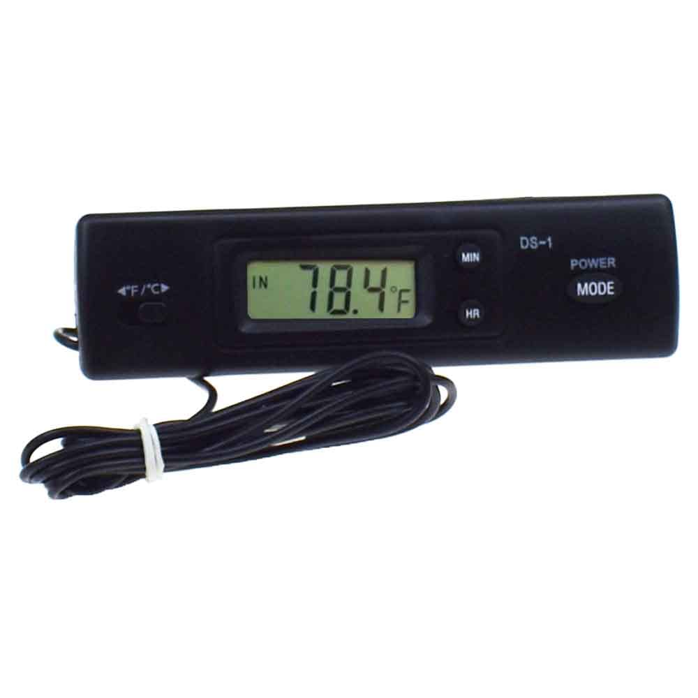 in-Outdoor Thermometer Auto A/C Digital LCD Display in Out Clock for Automotive Car Home Vehicle