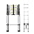 Compact Mighty Telescoping Ladder for Home or Emergency Use, Folding Telescopic Extension Ladders for RV, Loft, Attic & Rooftop, Aluminum Retractable Ladder