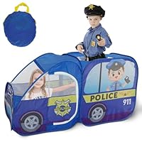 Kid Pop up Play Tent - My First Foldable Indoor & Outdoor Playhouse Vehicle Toys, Pretend Toy Playhouse Great Gift for Toddlers Boys & Girls (police)
