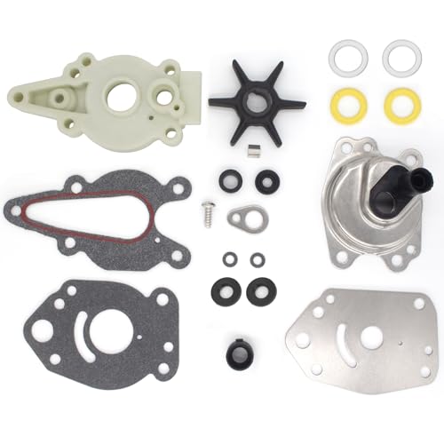 Image of QuickMarine 42040A5 Water Pump Impeller Repair Kit for Mercury Marine 6-15 HP Outboard Motors Replacement 46-42089A4 46-42089A5 Sierra 18-3149 Boat Engine
