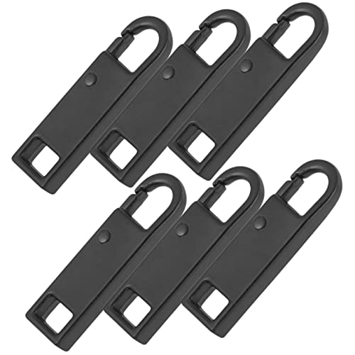 DOITOOL 6pcs Zipper Pulls Replacement for Coats Backpacks and Gym Bags Durable Zipper Heads for Easy Use and Long Lasting Performance for Travel Suitcases and Sportswear