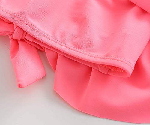 Image of Girls Two Piece Bikini Swimsuits Striped Ruffle Swimwear Falbala Bathing Suit Set