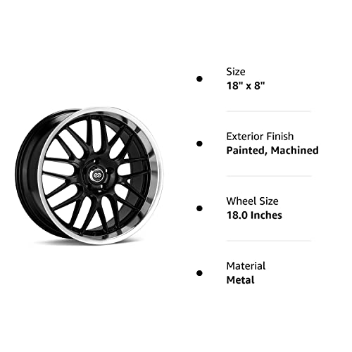18X8 Enkei Lusso (Black) Wheels/Rims 5X114.3 (469-880-6540Bk) #TOP6